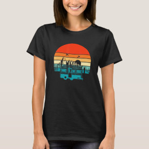 T-shirt Camping-car Montagnes Rétro Vintage Hommes Femmes