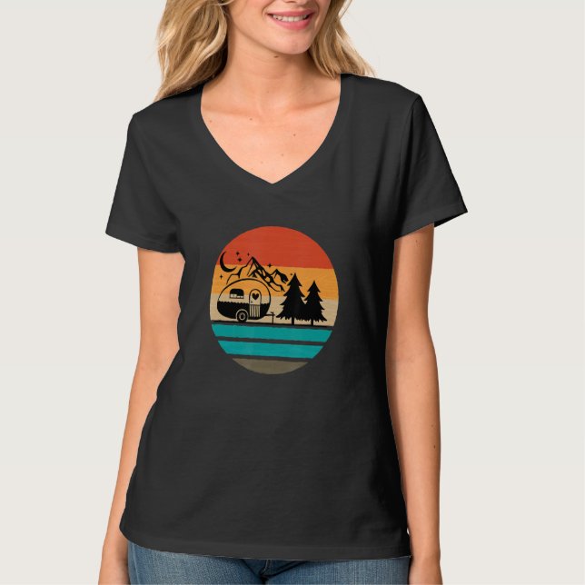 T-shirt Camping Caravan Funny Camping 2 (Devant)