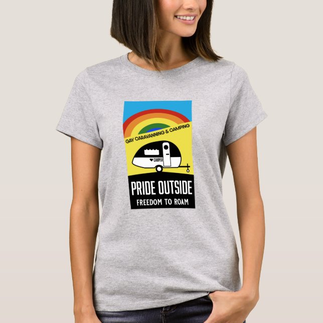 T-shirt Camping caravane gay (Devant)