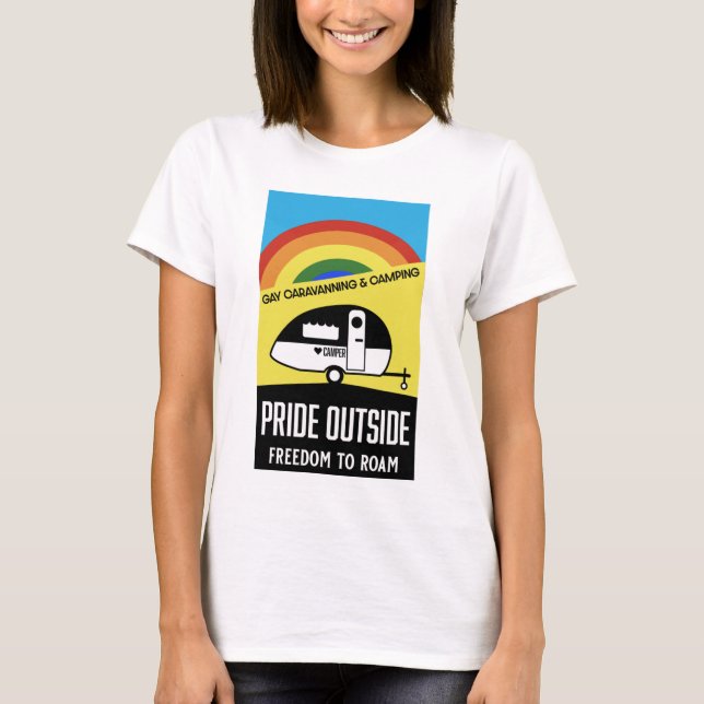 T-shirt camping caravane gay (Devant)