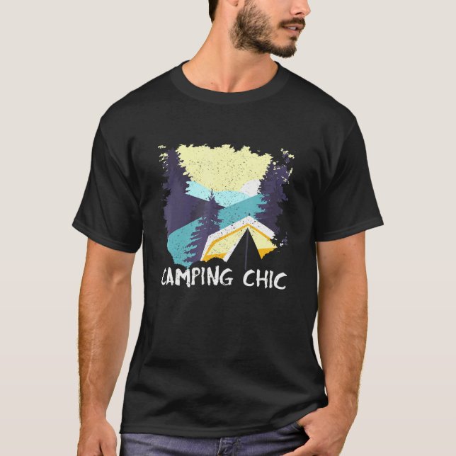 T-shirt Camping Chic Camping Été Camping Tropical Camper C (Devant)