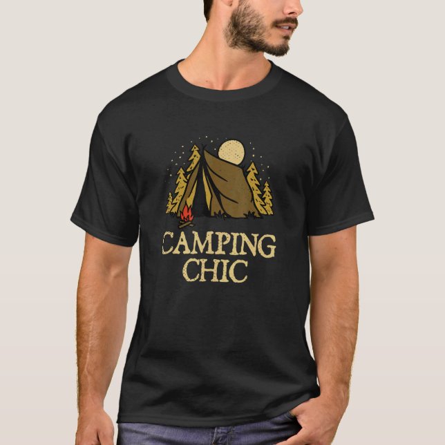 T-shirt Camping Chic Summer Camper Tropical Camp Couples   (Devant)