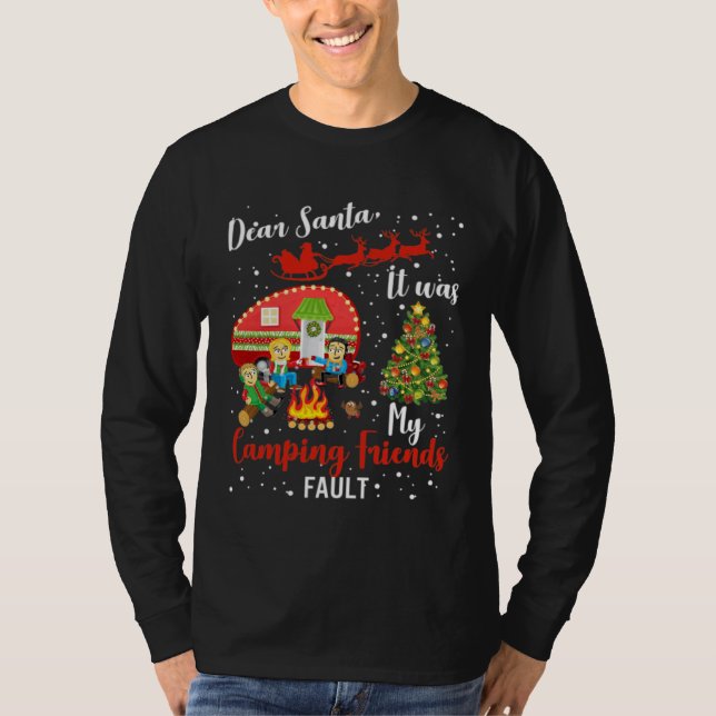 T-shirt Camping Christmas Vehicles Camping RVing Trailers (Devant)