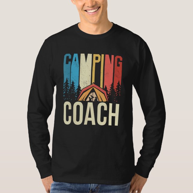 T-shirt Camping Coach Camper Campsite Camp Campfire (Devant)