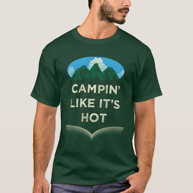 T-shirt Camping comme c'est chaud Été Campingropical Campe (Devant)