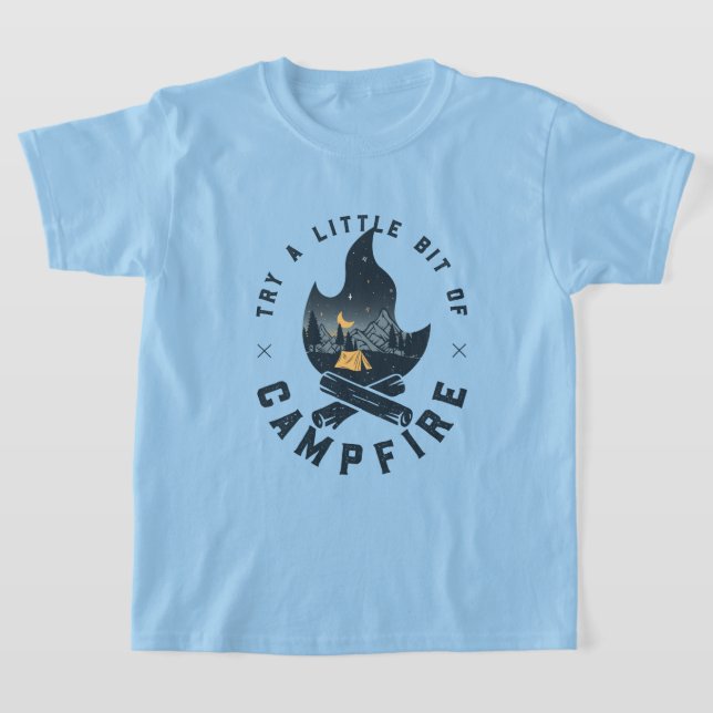 T-shirt Camping cool Camper Feu de Campement Sous Les Mont (Poser)