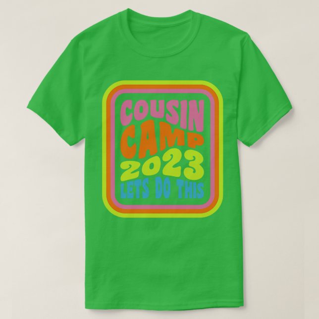 T-shirt Camping Cousin Camp 2023 Camping Famille Cr. (Design devant)