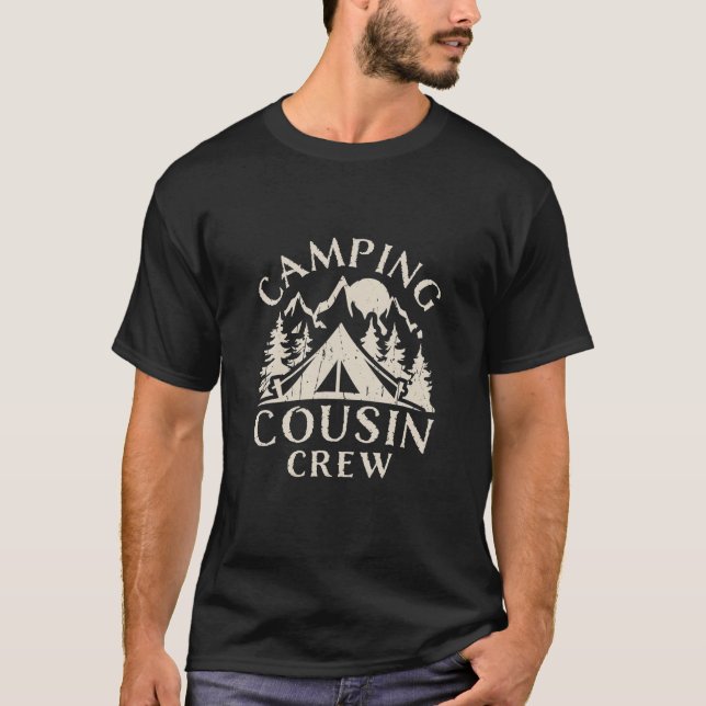 T-shirt Camping Cousins Crew Famille Réunion Route Voyage  (Devant)
