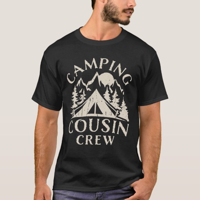 T-shirt Camping Cousins Crew Famille Réunion Route Voyage  (Devant)