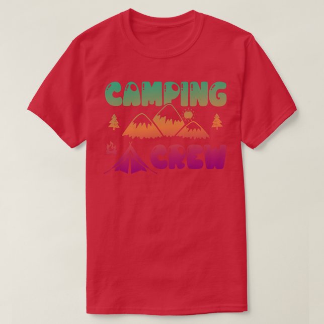 T-shirt Camping Crew Camping Vie Aventure Aventure Camping (Design devant)