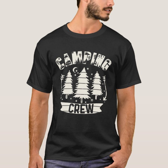 T-shirt Camping Crew  Family Camping Trip Group I Camp Now (Devant)