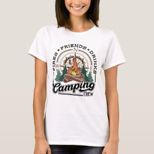 T-shirt Camping Crew Fries Amis Boissons