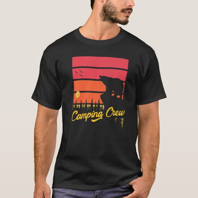 T-shirt Camping Crew Mountains Camp Randonnée (Devant)