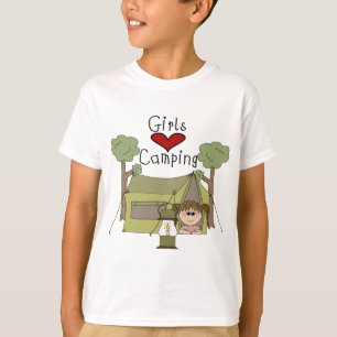 T-shirt Camping d'amour de filles