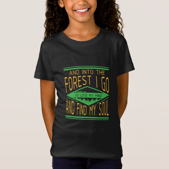 T-Shirt Camping - Dans La Forêt Je Vais Camping Drôle (Devant)
