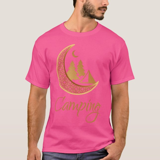 T-shirt Camping dans les amis de Gold Moon (Devant)