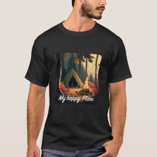 T-shirt Camping dans les bois avec la nature est mon endro
