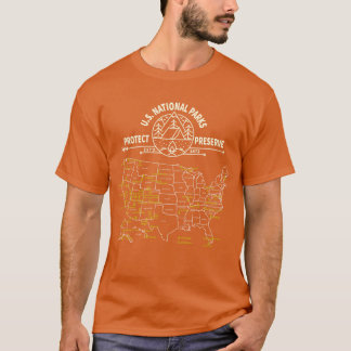 T-shirt Camping dans les parcs nationaux américains - Les 