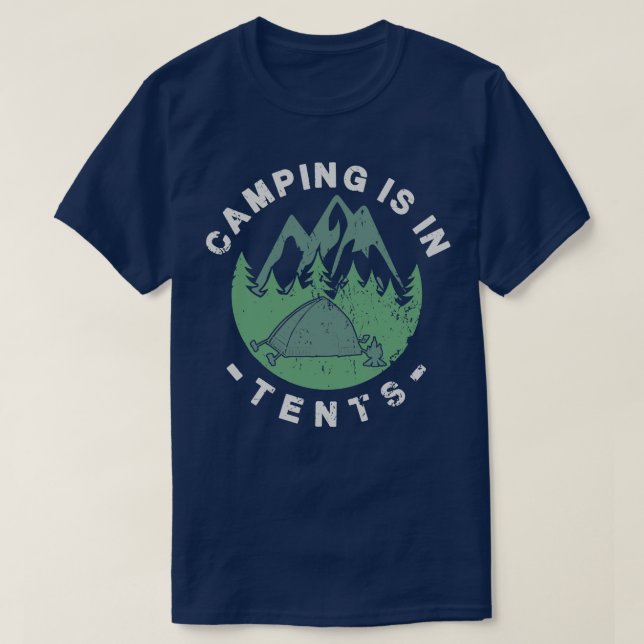 T-shirt Camping Dans Tentes 7 (Design devant)