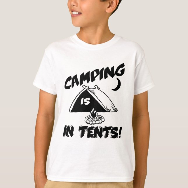 T-shirt Camping Dans Tentes Chemise (Devant)