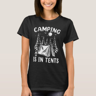 T-shirt Camping Dans Tentes Outdoorsman Adventure
