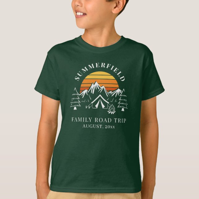 T-shirt Camping de camping Retro (Devant)
