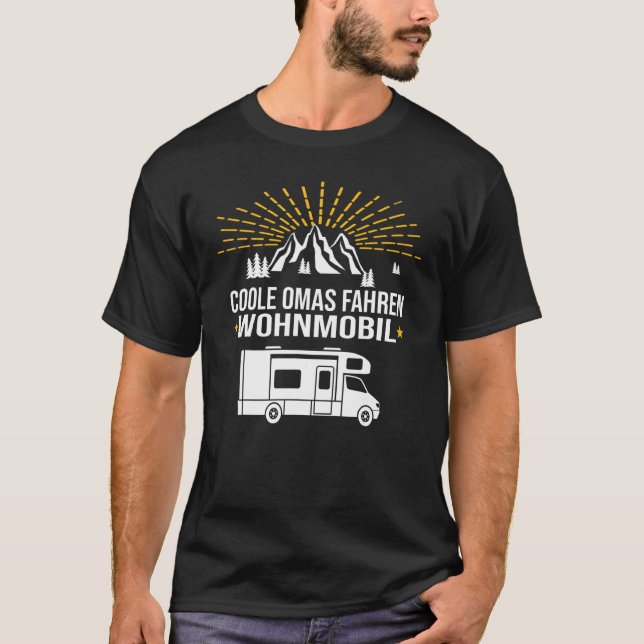 T-shirt Camping de conduite de la grand-mère cool Pensione (Devant)