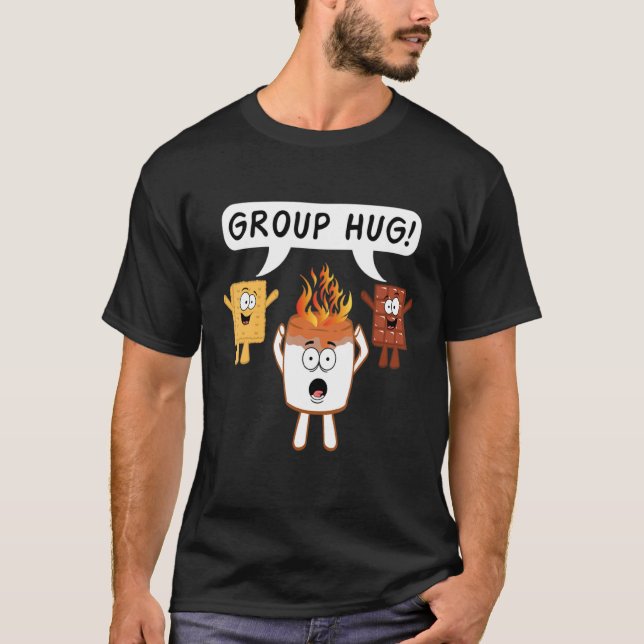 T-shirt Camping de groupe Smores Chocolat Marshmallow Camp (Devant)