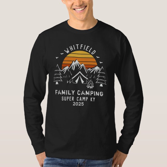 T-shirt Camping de jumelage de vacances en famille personn (Devant)
