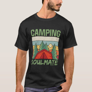 T-shirt Camping de l'âme sœur Camg Camp Feu de camp Campeu