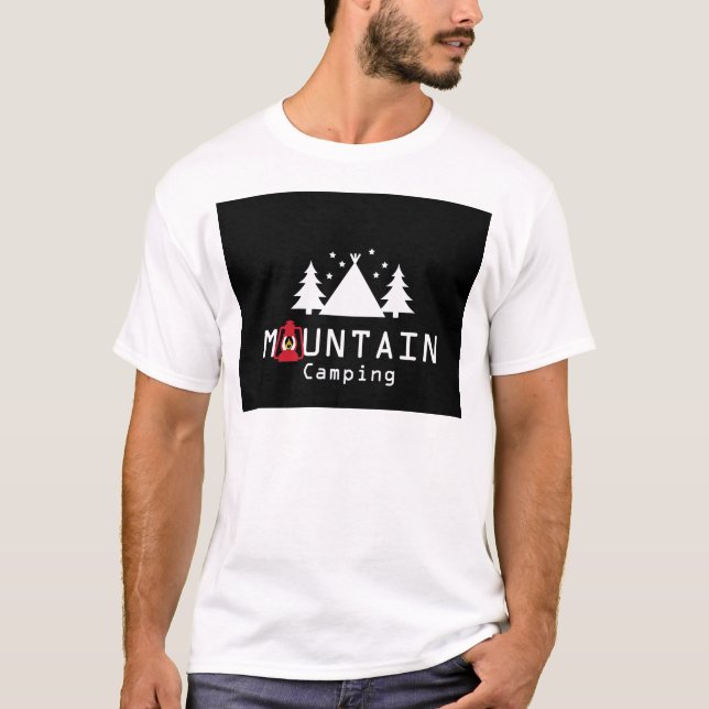 T-shirt camping de montagne (Devant)