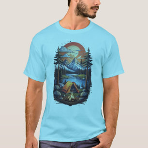 T-shirt Camping de montagne Remontage