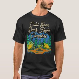 T-shirt Camping de nuit de bière Boire Camper Boire Amis B