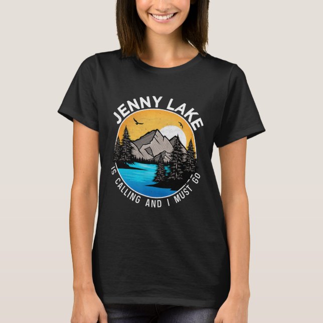 T-shirt Camping de pêche - Lakeview Jenny Lake (Devant)