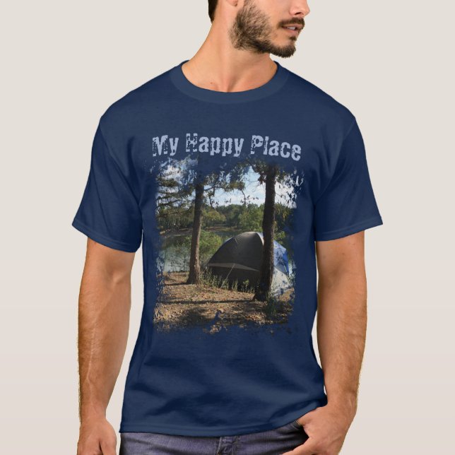 T-shirt Camping de tentes Stylisé Graphisme (Devant)