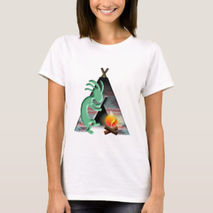 T-shirt Camping de Tipi de Natif américain de Kokopelli
