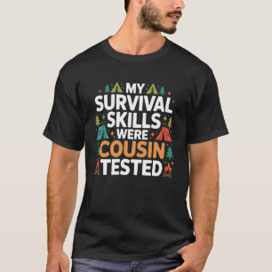 T-shirt Camping d'été de campeur de camp de cousin Feu de