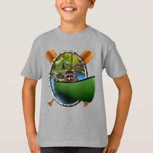 T-shirt Camping d'été sous tente drôle voleur de canoë rat