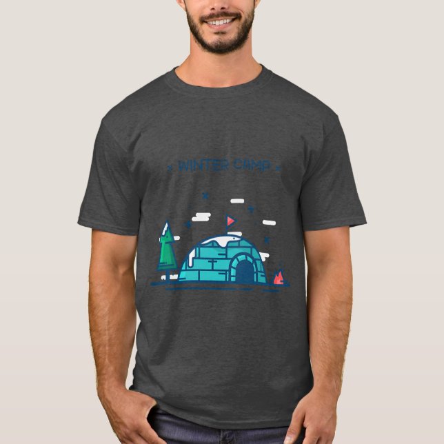 T-shirt Camping d'hiver ami de l'Iglo (Devant)