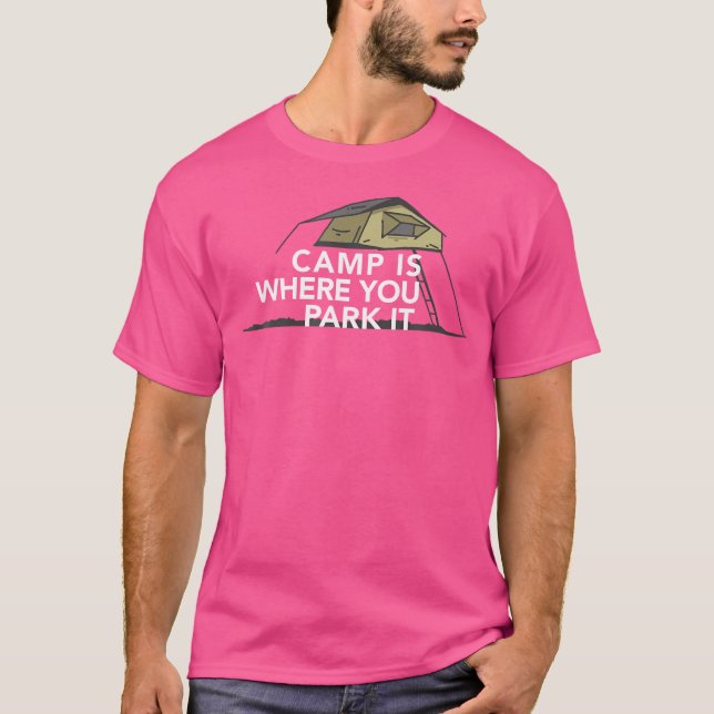 T-shirt Camping Dispersé 4 Roue (Devant)