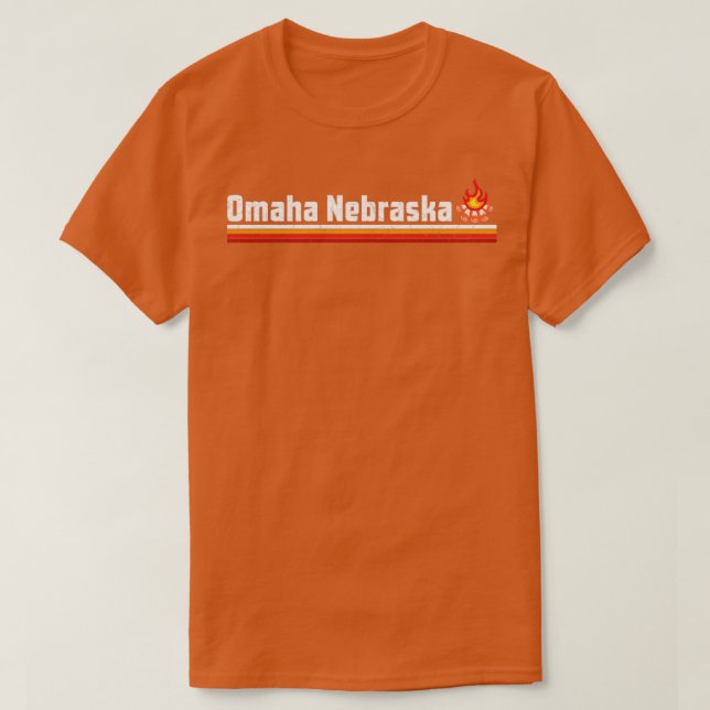 T-SHIRT CAMPING D'OMAHA NEBRASKA (Design devant)