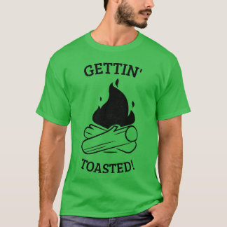 T-shirt Camping drôle Gettinoasted