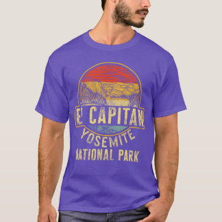 T-shirt Camping El Capitan Parc national de Yosemite rétro