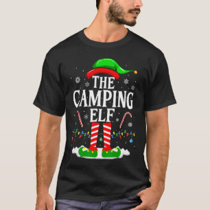 T-shirt Camping Elf Xmas Funny Matching Family Group C