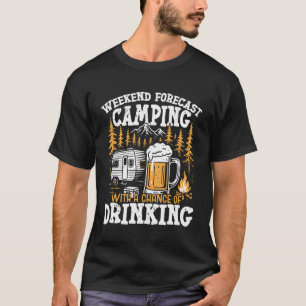 T-shirt Camping en camping-car rétro Bière Prévisions de w