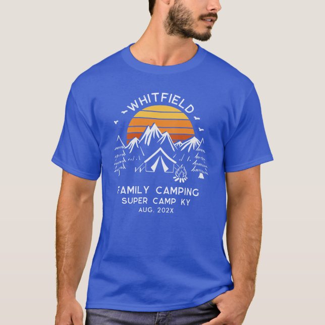T-shirt Camping en famille Vacances à jumelage (Devant)