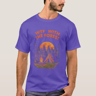 T-shirt Camping en forêt sauvage avec tente de camping en 