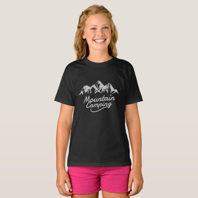 T-shirt Camping en montagne (Devant entier)