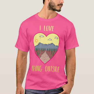 T-shirt Camping En Plein Air Camp Lakeside Funny Backpacke
