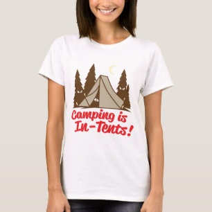 T-shirt Camping En Tentes